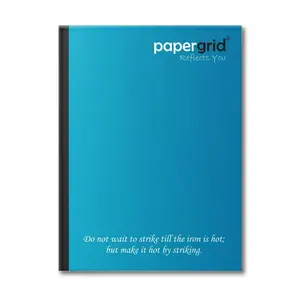 Papergrid King Size Notebook Unruled (Set of 6) | Page Size 24 cm * 18 cm | 160 Pages