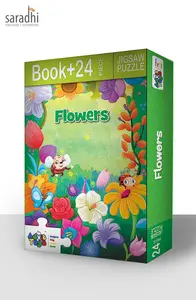 Jigsaw Puzzle (24 Piece + Fun Fact Book Inside) Flowers