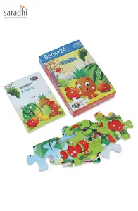 Jigsaw Puzzle (24 Piece + Fun Fact Book Inside) Fruits