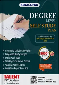 Kerala PSC Degree Level Self Study Plan