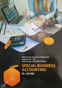 Special Business Accounting - MGU BCom (Honours) Programme Semester 3, DSE