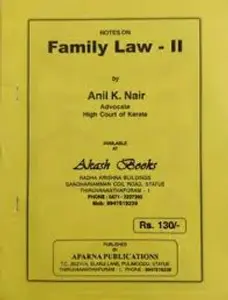 FAMILY LAW -2-ANIL K NAIR-APARNA PUBLICATIONS -NOTES ON FAMILY LAW