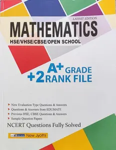 PLUS TWO MATHEMATICS, SCERT,A+ GRADE +2 RANK FILE, New Jyothi Publications