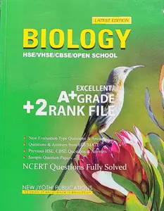 PLUS TWO BIOLOGY, A+ GRADE +2 RANK FILE, SCERT, New Jyothi Publications