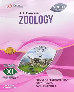 PLUS ONE-ZOOLOGY-SCERT, By  Prof. USHA PEETHAMBARAN, TOBY THOMAS, BABU JOSEPH K.T -+1, Excel Publications