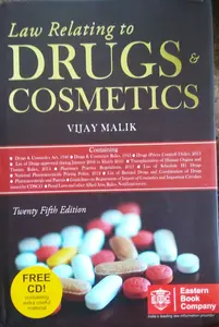 Law Relating to DRUGS & COSMETICS - By VIJAY MALIK, Eastern Book Company