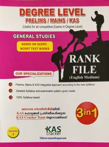 P S C-DEGREE LEVEL PRELIMS/MAINS/KAS- RANK FILE- (English)-SCERT, NCERT- 2 Volume - Kas Cracker, IET Publications