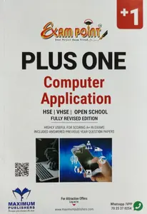 PLUS ONE Computer Application Exam Point +1 MAXIMUM PUBLISHERS