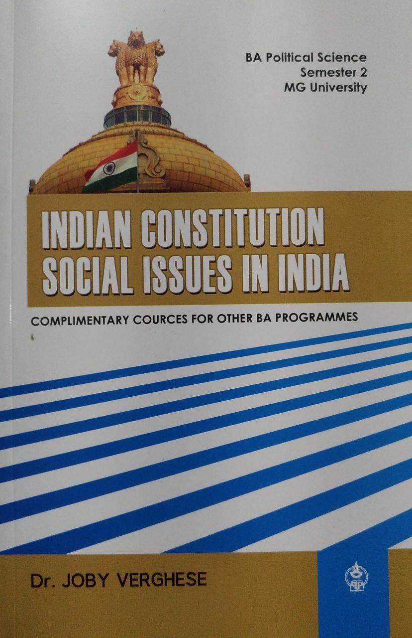 Indian Constitution Social Issues In India - Complimentary For BA ...
